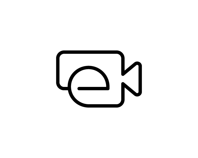 Minimal E Carmera Logo